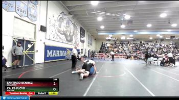 285 lbs Champ. Round 1 - Caleb Floyd, Yucaipa vs Santiago Benitez, Villa Park