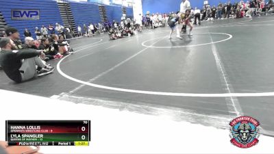 70 lbs Placement (4 Team) - Hanna Lollis, OpenMats Wrestling Club vs Lyla Spangler, Queens Of Mayhem