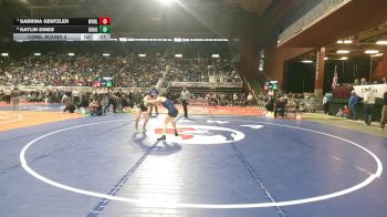 115 lbs Cons. Round 3 - Sabrina Gentzler, Worland vs Kaylin Dines, Douglas