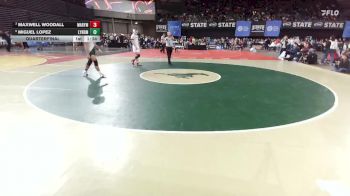 Boys 2A 144 lbs Quarterfinal - Maxwell Woodall, Marysville Pilchuck vs Miguel Lopez, Lynden
