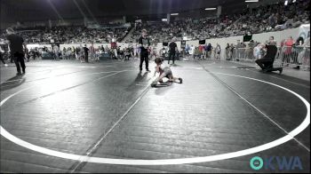 46 lbs 7th Place - Harlow Bevins, Rough Riders vs Harper Field, Grover Rains Wrestling Club