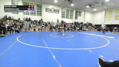 117 lbs Semis & 1st Wrestleback (8 Team) - Jesmeralda Lara, Menlo Oak Squad vs Kaylee Young, Snow