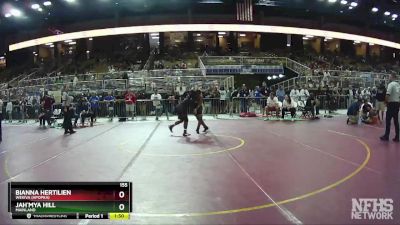 155 lbs 7th Place Match - Jah`Mya Hill, Mainland vs Bianna Hertilien, Wekiva (Apopka)