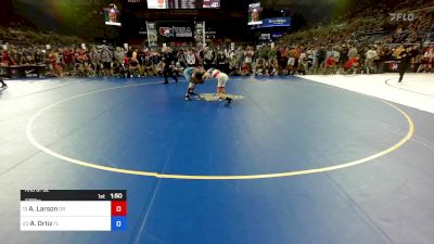 126 lbs Rnd Of 32 - Aidan Larson, OR vs Adaias Ortiz, FL