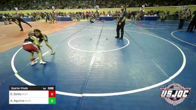 55 lbs Quarterfinal - Brielle Boles, Mustang vs Aleyda Aguirre, Woodward Youth Wrestling