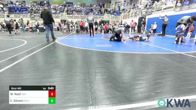 46 lbs Round Of 16 - Wyatt Noel, Cowboy Wrestling Club vs Emmalyn Gibson, Wolfpak Wrestling