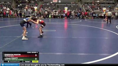 70 lbs Cons. Round 4 - Logan Pigott, Siouxland Wrestling Academy vs Emerson Martin, Nebraska Boyz