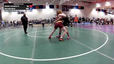 190 lbs Cons. Round 2 - Frank Lukanich Iv, Brookville High School vs William Dean, Dulles South Wrestling Club