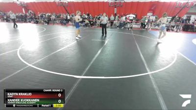 160 lbs Champ. Round 2 - Kadyn Kraklio, Iowa vs Xander Kuokkanen, Askren Wrestling Academy