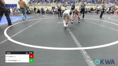 67 lbs Rr Rnd 3 - Hanna Lollis, Cowboy Wrestling Club vs Kloe Routledge, Husky Wrestling Club