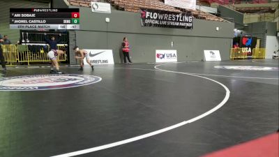 Schoolboys - 80 lbs 5th Place Match - Ari Sobaje vs Jhorel Castillo, Sunkist Kids Monster Garage