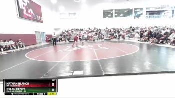 197 lbs Round 1 (3 Team) - Dylan Henry, Palomar College vs Nathan Blanco, Mt. SAC (White)