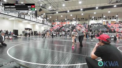 35 lbs Semifinal - Ammy Crisp, Wagoner Takedown Club vs Austin Davis, Unattached