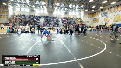 126 lbs 1st Place Match - Zach Berry, Palm Harbor University High School vs Reid Yakes, Tampa Bay Tigers