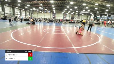 127 lbs Consi Of 32 #2 - Christopher Kelesidis, NJ vs Augustus Grandi, PA