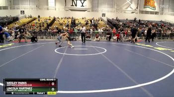 70 lbs Cons. Round 5 - Lincoln Martinez, Crown City Wrestling Club vs Wesley Parks, Deep Roots Wrestling Club