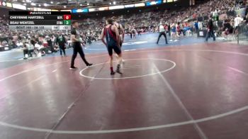 3A 132 lbs Cons. Round 1 - Beau Wentzel, St. Maries vs Cheyenne Hartzell, New Plymouth