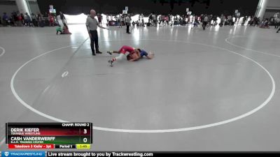 100 lbs Champ. Round 2 - Derik Kiefer, Teknique Wrestling vs Cash Vanderwerff, B.A.M. Training Center