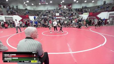 48-51 lbs Round 1 - Gunner Greer, Greenwood vs Izaac Combs, Unattached