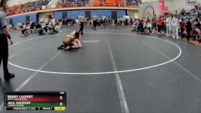 190 lbs Champ. Round 1 - Nick Davidoff, Landon School vs Benny Laupert, Boys` Latin School