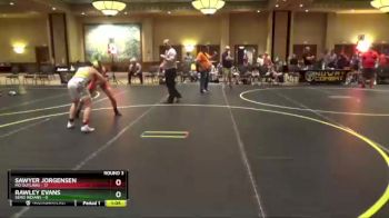 107 lbs Round 3 (4 Team) - Sawyer Jorgensen, MO Outlaws vs Rawley Evans, SEMO Indians