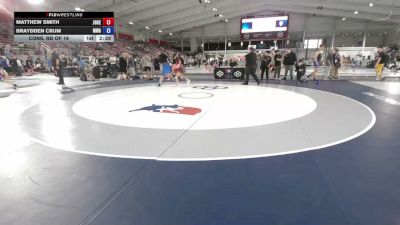 144 lbs Cons. Rd Of 16 - Matthew Smith, Johnson Central vs Braydden Crum, Miller Wrestling Academy