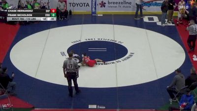 110 lbs Consi Of 32 #2 - Chase Hernandez, Shippensburg vs Frank Nicholson, Stroudsburg