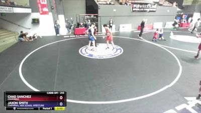 215 lbs Cons. Semi - Chad Sanchez, California vs Jaxon Smith, Chaparral High School Wrestling