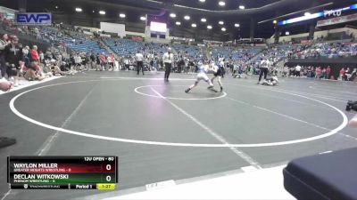 80 lbs Quarterfinal - Declan Witkowski, Phenom Wrestling vs Waylon Miller, Greater Heights Wrestling