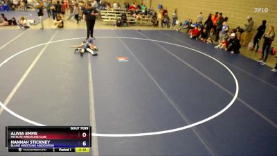 Round 4 - Alivia Emms, MN Elite Wrestling Club vs Hannah Stickney, Blaine Wrestling Association