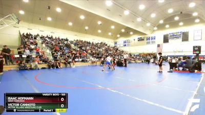 165 lbs Champ. Round 2 - Victor Canhoto, Victor Villains Wrestling Club vs Isaac Hofmann, West Torrance