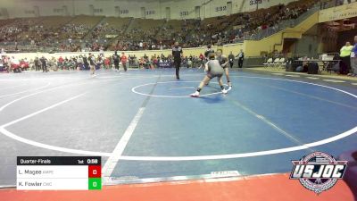 96 lbs Quarterfinal - Laynie Magee, Amped Wrestling Club vs Kaylee Fowler, CacheWrestlingClub