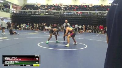 174 lbs Cons. Round 3 - Kelly Little, Sacramento City College vs James Bonton, Sierra College