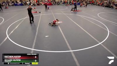 43-46 lbs Cons. Round 1 - Matthew Huffer, Coon Rapids Mat Bandits vs Richard Hilpipre, Minnesota