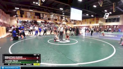 71 lbs 3rd Place Match - Sebastian Huizar, Socal Grappling Wrestling Club vs Masten Felix, Oceanside Wresling Club