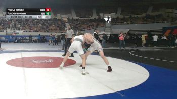 177-D3 3rd Place Match - Cole Jensen, Combs High School vs Jacob Brown, American Leadership Academy - Ironwood