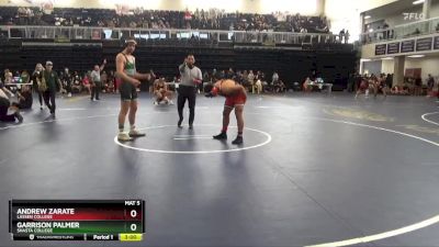 197 lbs Cons. Round 3 - Garrison Palmer, Shasta College vs Andrew Zarate, Lassen College