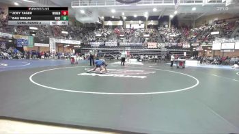 155 lbs Cons. Round 2 - Dali Braun, Norton Community HS vs Zoey Yager, Whitewater-Remington Hs