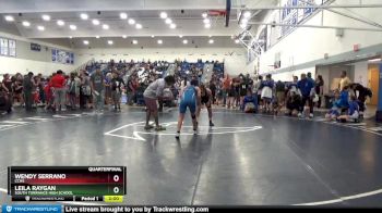 131 lbs Quarterfinal - Wendy Serrano, Cchs vs Leila Raygan, South Torrance High School