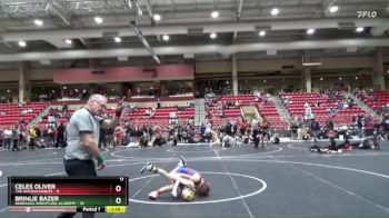 80 lbs Round 5 (6 Team) - Celes Oliver, The Untouchables vs Brinlie Bazer, Nebraska Wrestling Academy
