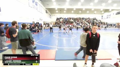 138 lbs Cons. Round 4 - Chase Byrne, Capo Valley vs Lazaro Johnson, Santa Monica High School Wrest