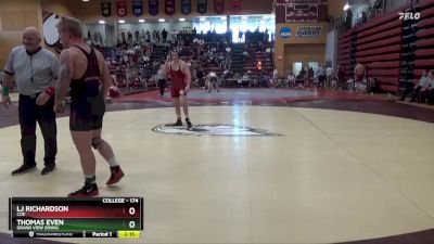 174 lbs Semifinal - Lj Richardson, Coe vs Thomas Even, Grand View (Iowa)