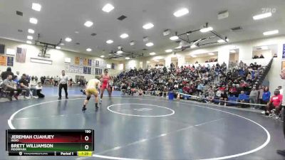 190 lbs Semifinal - Jeremiah Cuahuey, Indio vs Brett Williamson, Moorpark