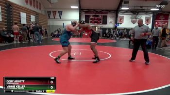 285 lbs 5th Place Match - Vinnie Keller, Clear Creek-Amana vs Cory Arnett, Fort Madison