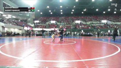 46 lbs Cons. Round 3 - Barrett Mamalis, Green River Grapplers vs Quinton Wright, Mustang Wrestling Club