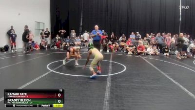 72 lbs Semis (4 Team) - Kamari Tate, Team Gotcha Red vs Bradey Bleich, Mat Assassins Black