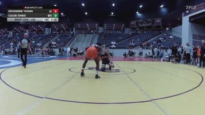 133 lbs Cons. Round 2 - Caleb Jones, Missouri Valley vs Kevondre Young, Georgetown (KY)