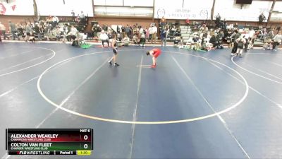 98 lbs Quarterfinal - Alexander Weakley, Champions Wrestling Club vs Colton Van Fleet, Charger Wrestling Club