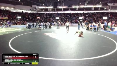 106 lbs Champ. Round 2 - Gregory Campbell, Woodinville vs Emiliano Olivera-Matias, Shorewood