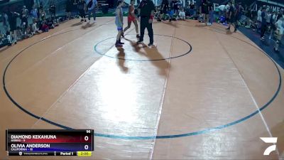 96 lbs Round 2 (8 Team) - Diamond Kekahuna, Hawaii vs Olivia Anderson, California